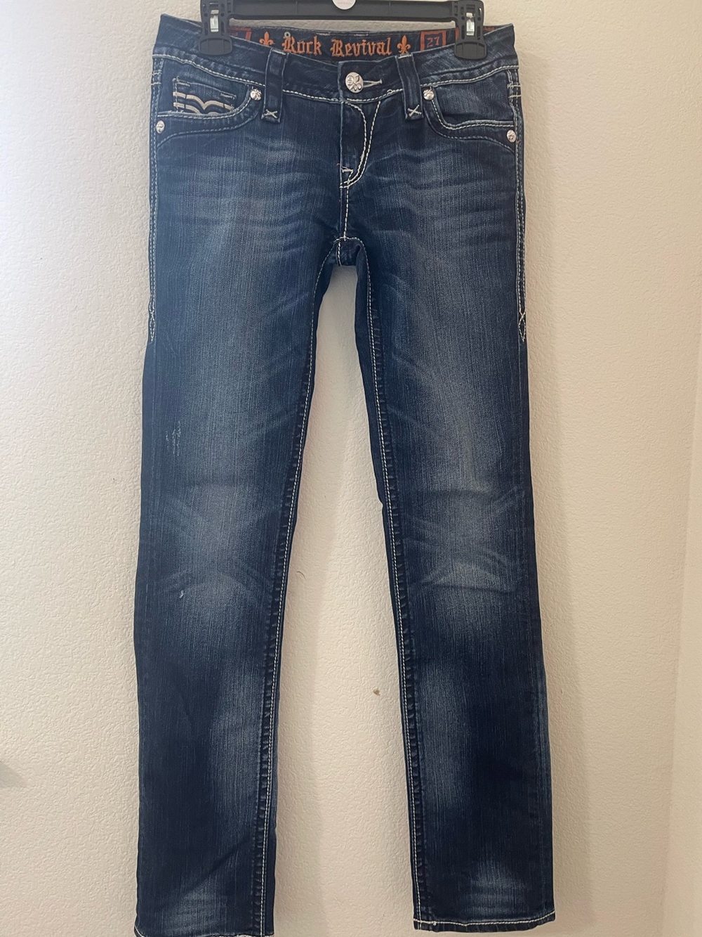 Rock Revival Indigo Wash Slim Straight JEANS-Kristen exclusively made for Buckle
